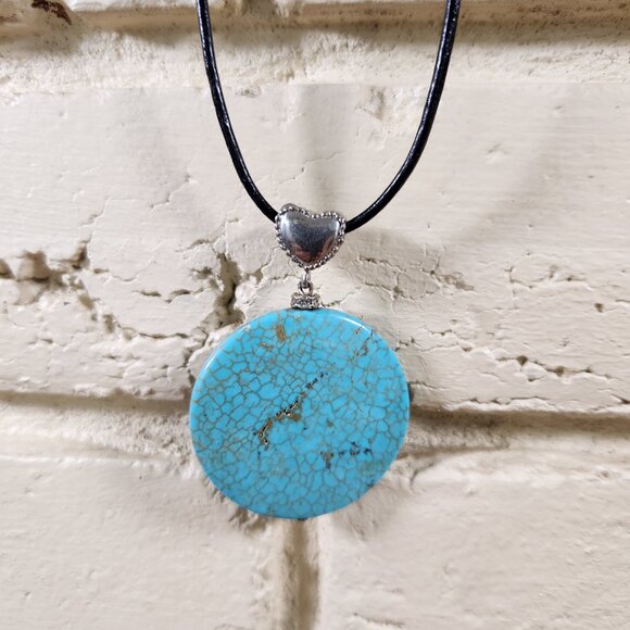 New Womens Turquoise Necklace 925 Silver - Picture 2 of 3